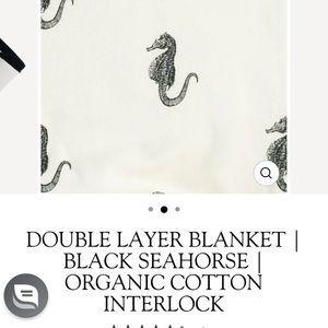 NWT Kate Quinn Seahorse Baby Blanket